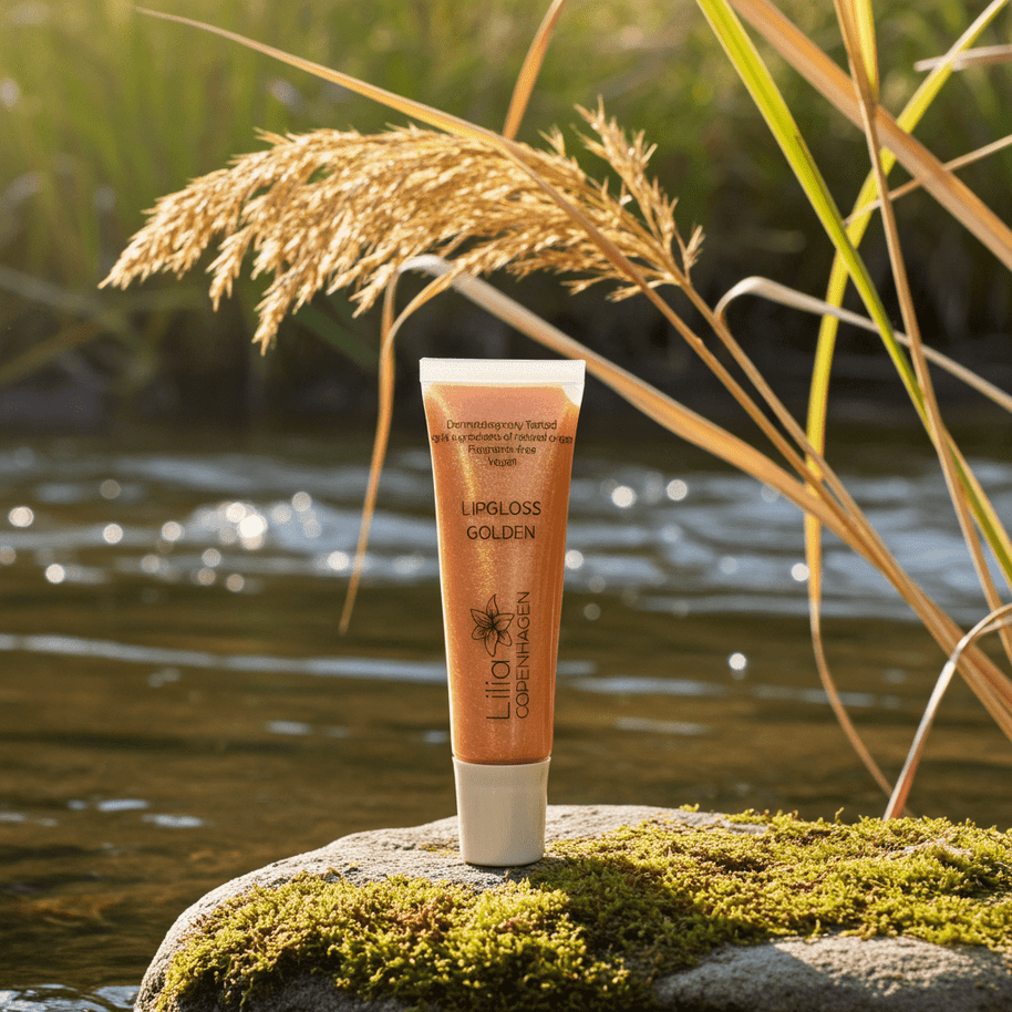 Lipgloss Golden - Vegan & Natural Shine, Made in DK - Lilia Copenhagen