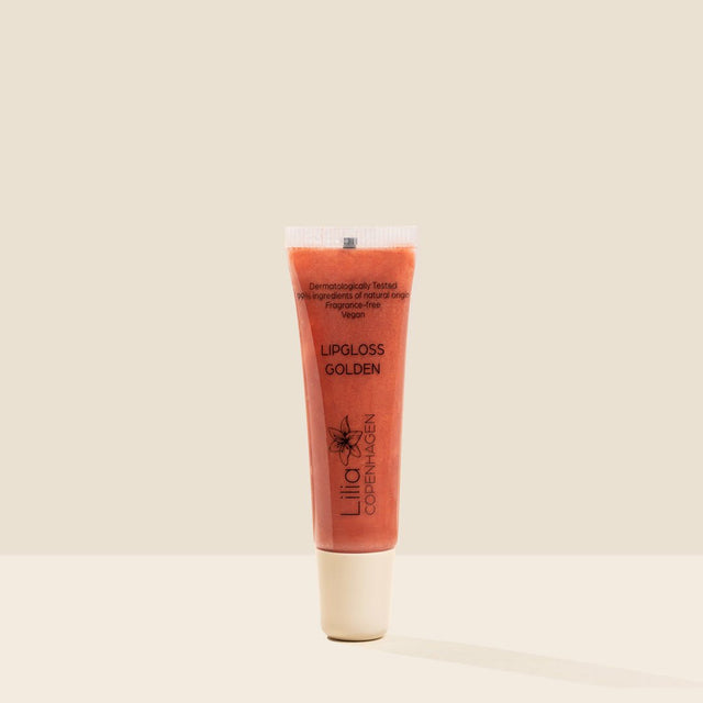 Lipgloss Golden - Vegan & Natural Shine, Made in DK - Lilia Copenhagen CVR 43267442