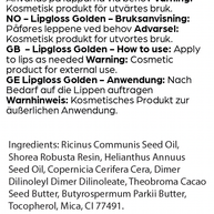 Lipgloss Golden - Vegan & Natural Shine, Made in DK - Lilia Copenhagen