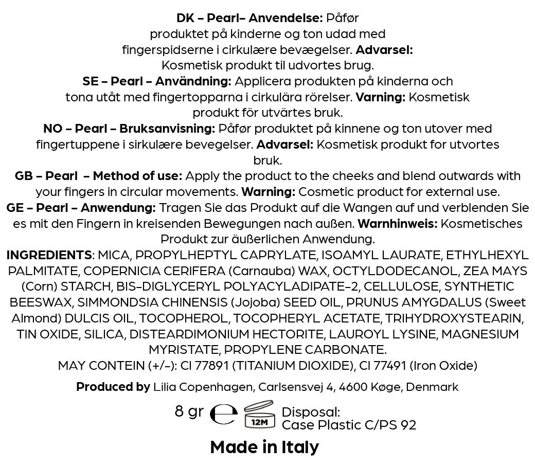 Creamy Highlighter Pearl - Vegan & Natural, Paraben - Free, Made in EU - Lilia Copenhagen